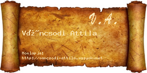 Váncsodi Attila névjegykártya