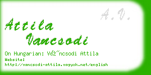 attila vancsodi business card